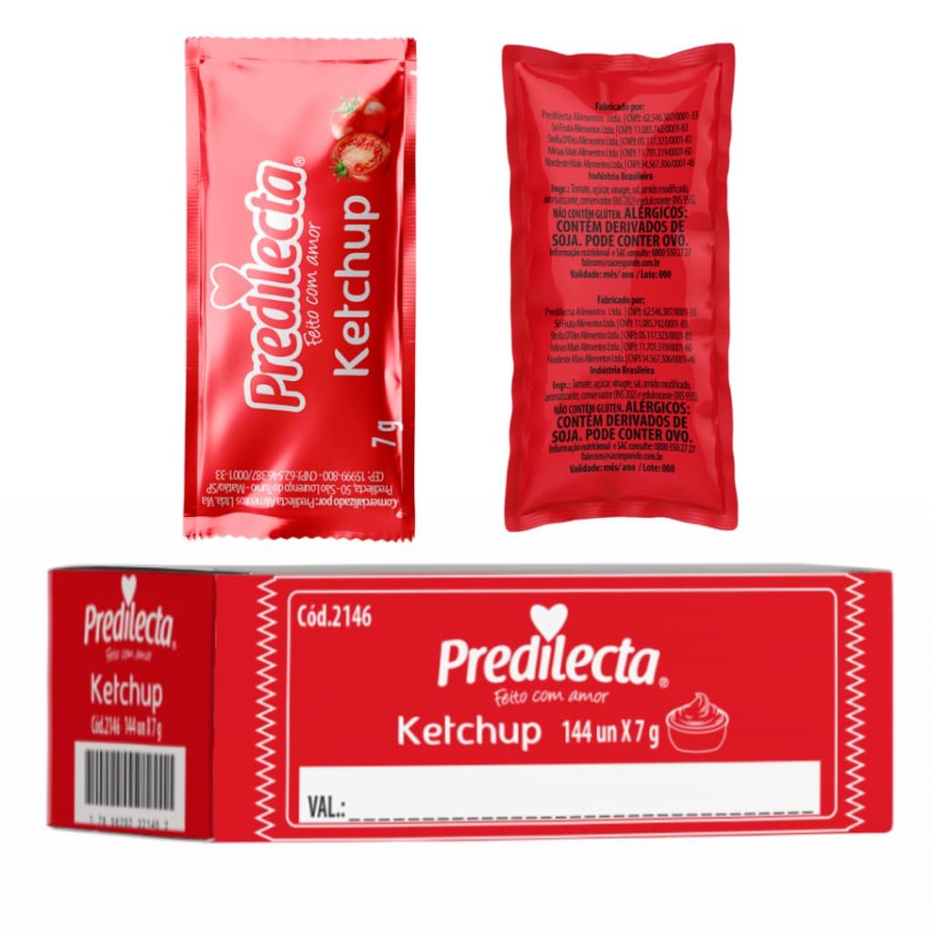Sache Catchup Caixa Com 144 Unidades de 7g Ketchup