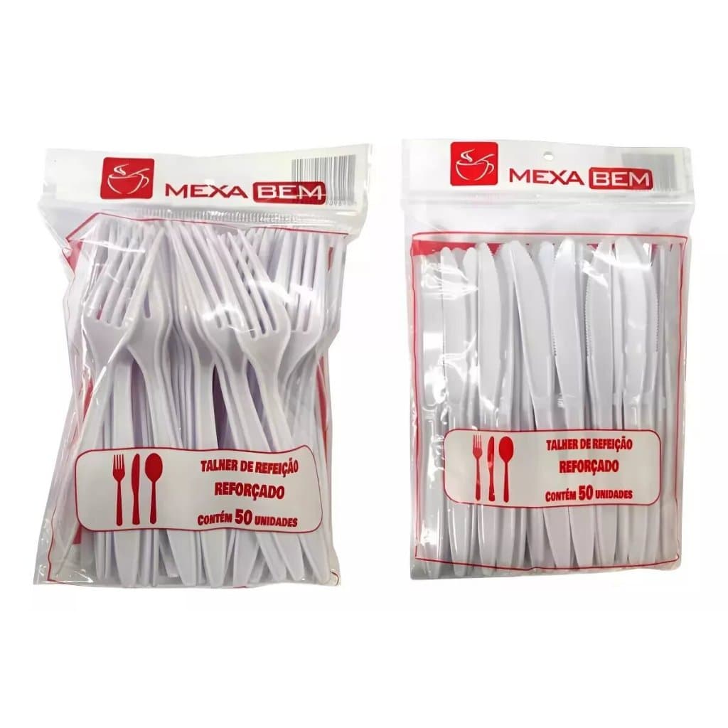 1000 Kit Garfo Faca Reforçados Para Refeição Descartável