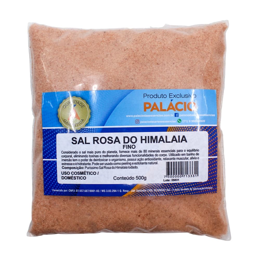Sal Rosa do Himalaia Fino (para uso cosmético) – 500 g