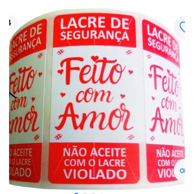 1000 Etiqueta Adesiva Lacre Segurança Delivery Alimentos Lanche Pizza Milheiro - 3,5x9 cm