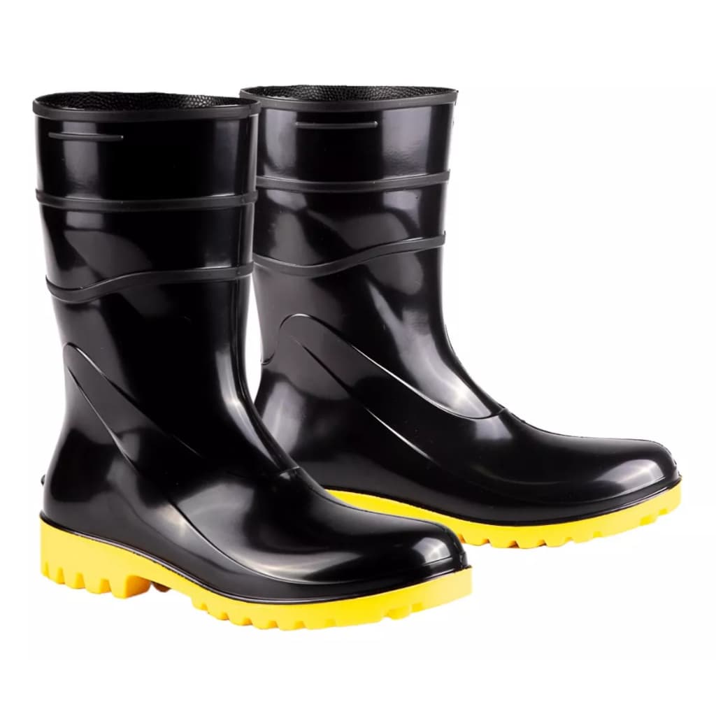 Bota Motociclista Pvc Bpc Acqua Flex Preta Cano Curto Bracol