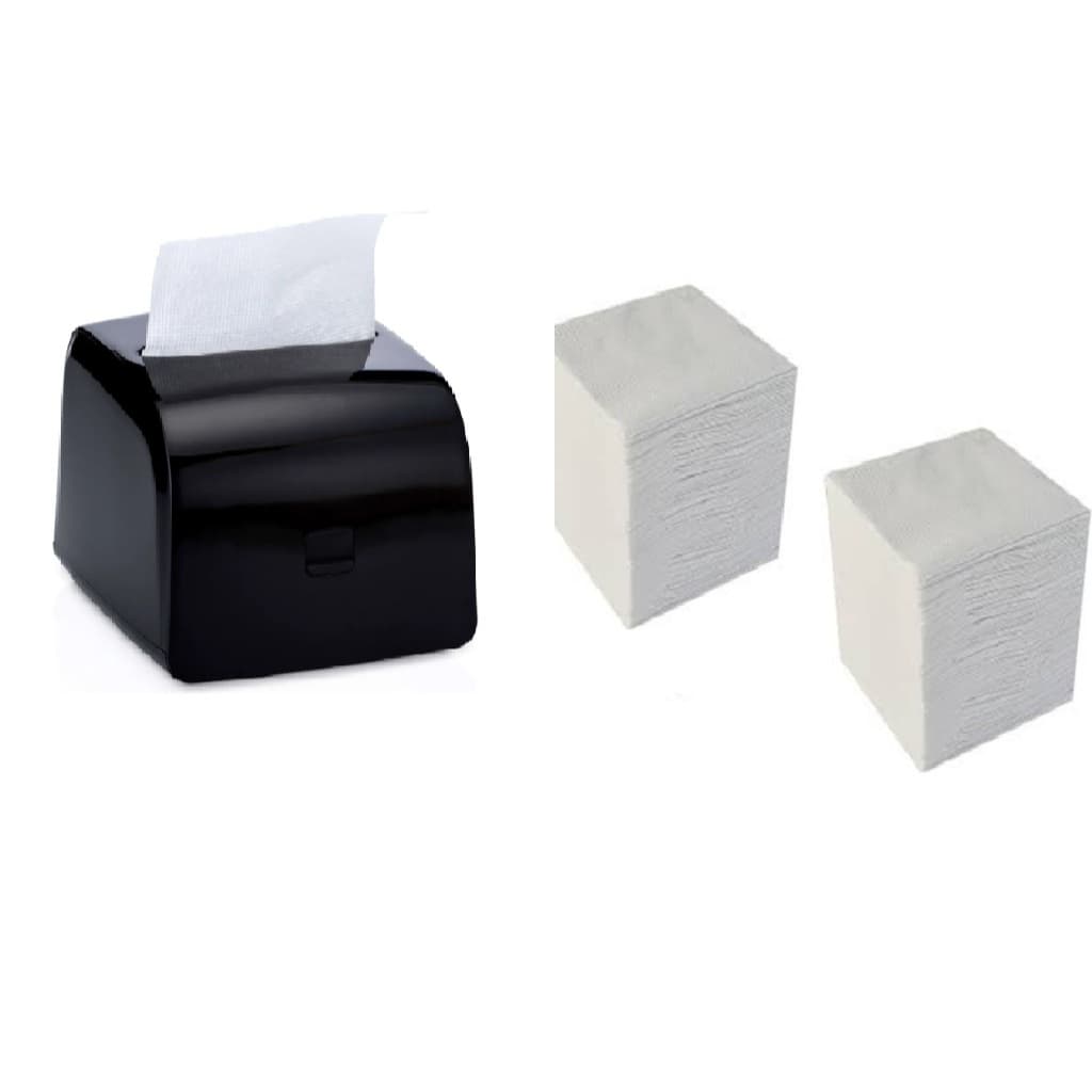 Kit Porta Guardanapo Interfolha Preto Premisse + 800 Fls