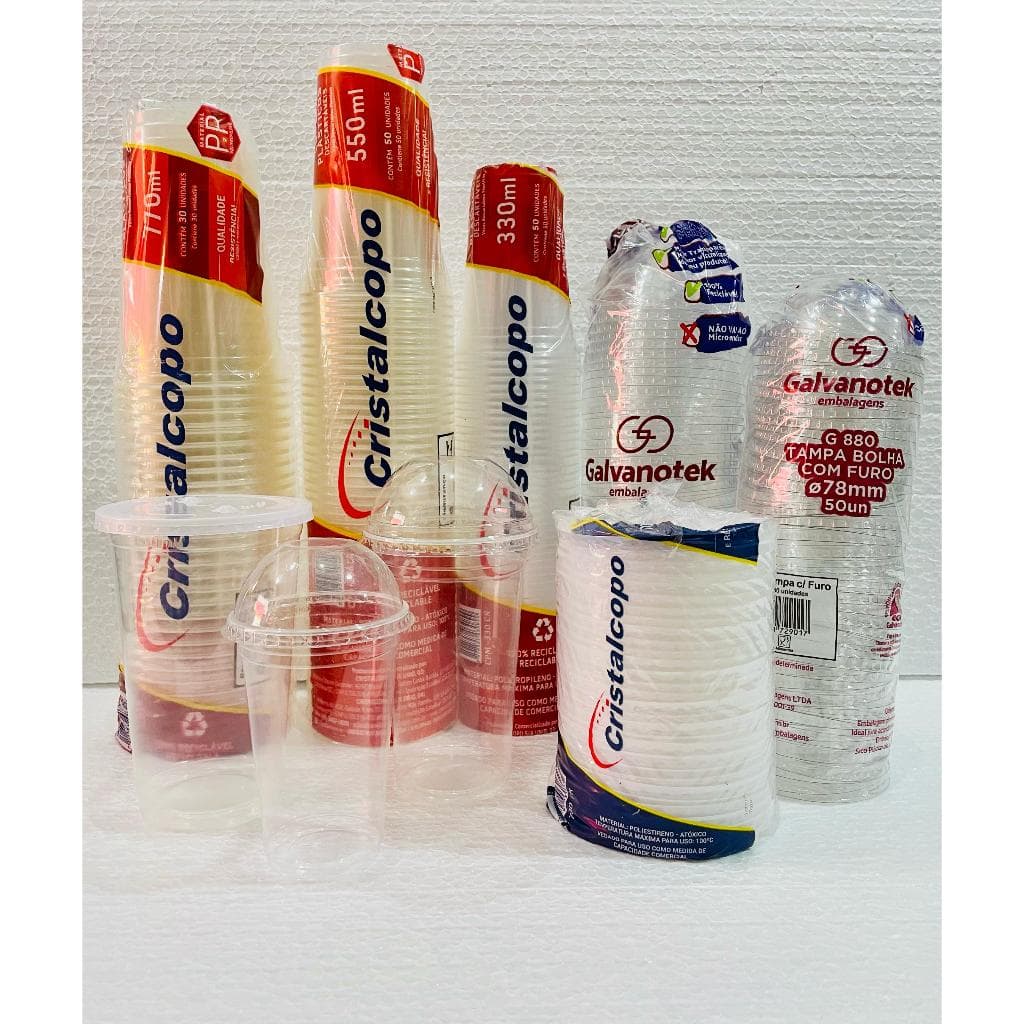 COPO PP 300ML TAMPA BOLHA,500ML TAMPA BOLHA E 700ML 130UN