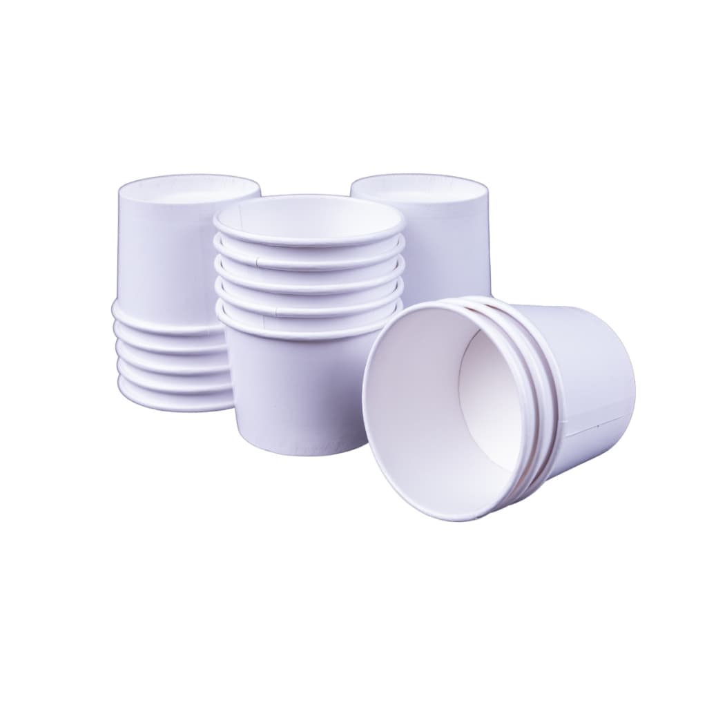 Pote de papel branco liso 360 ml biodegradavel 500 ou 1000 unidades branco Delivery Eventos Food Restaurantes bares