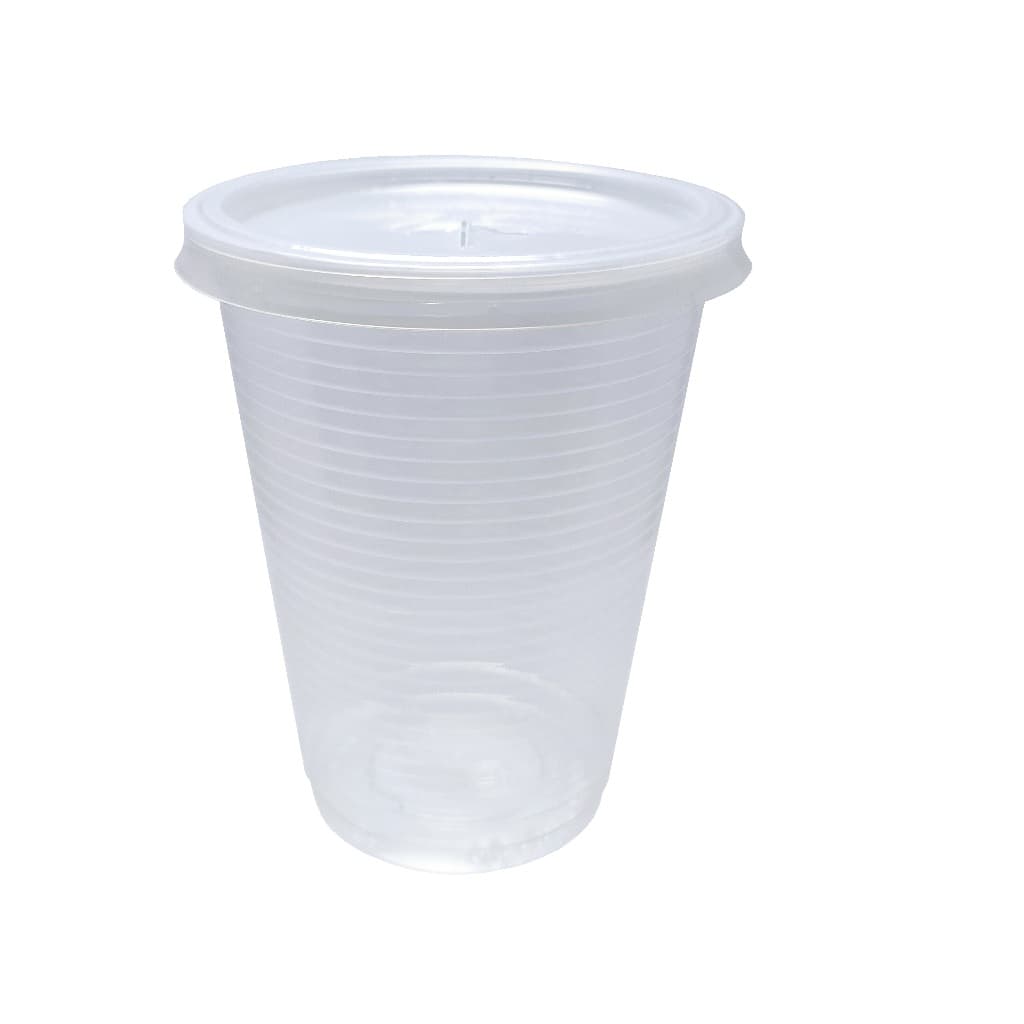 2000 Copos Descartáveis Plásticos Pp Com Tampa C/ Furo 300ml