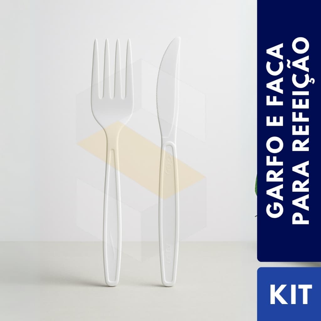 Kit 50 Garfo 50 Faca Descartáveis Reforçados Ideal Para Churrasco Marmitex Restaurante Delivery