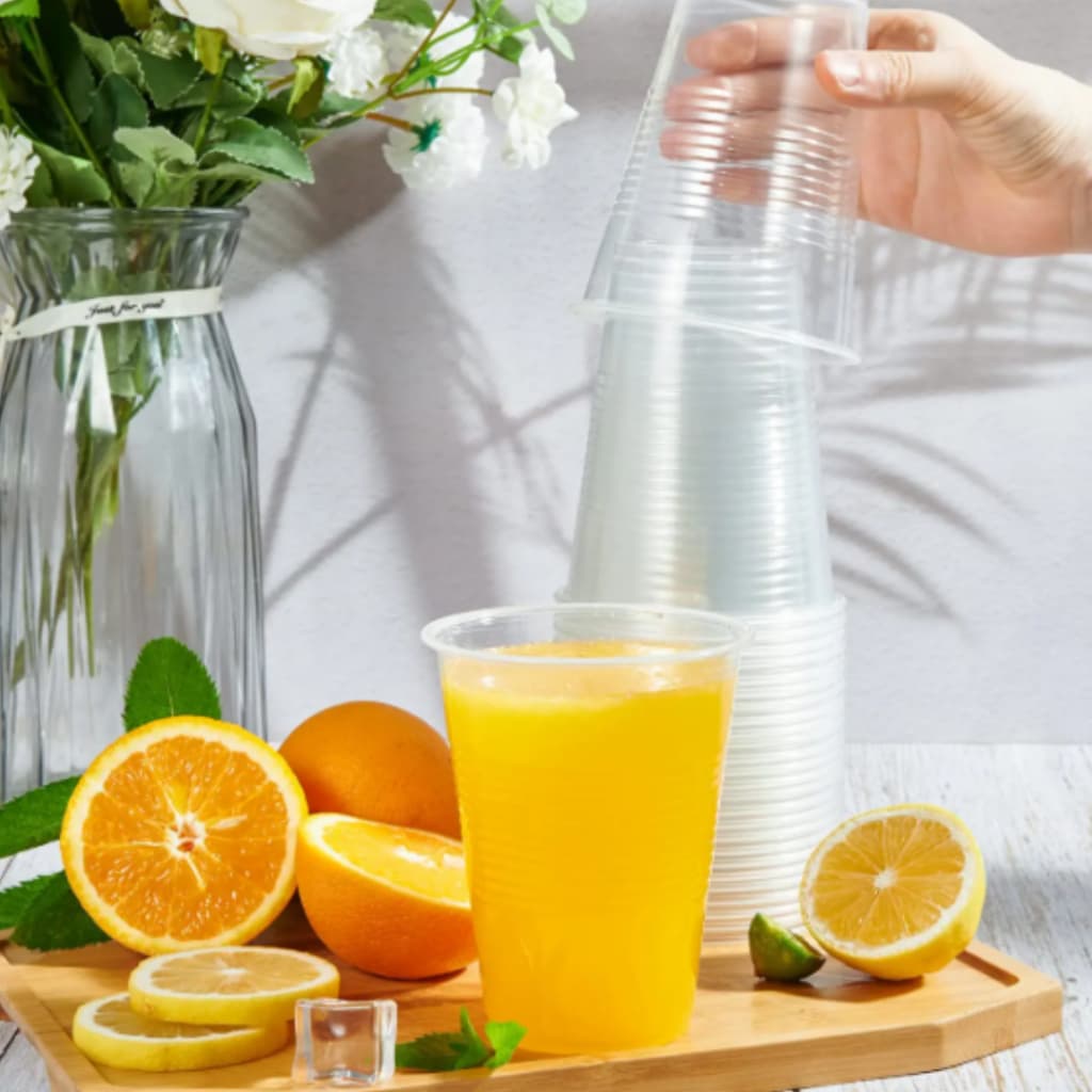 Copo Descartável Maxi PP Estriado 300ml Transparente Cristalcopo c/20x100 un