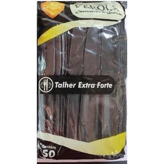 Kit Facas de Plástico Refeição Extra Forte Pérola Preta