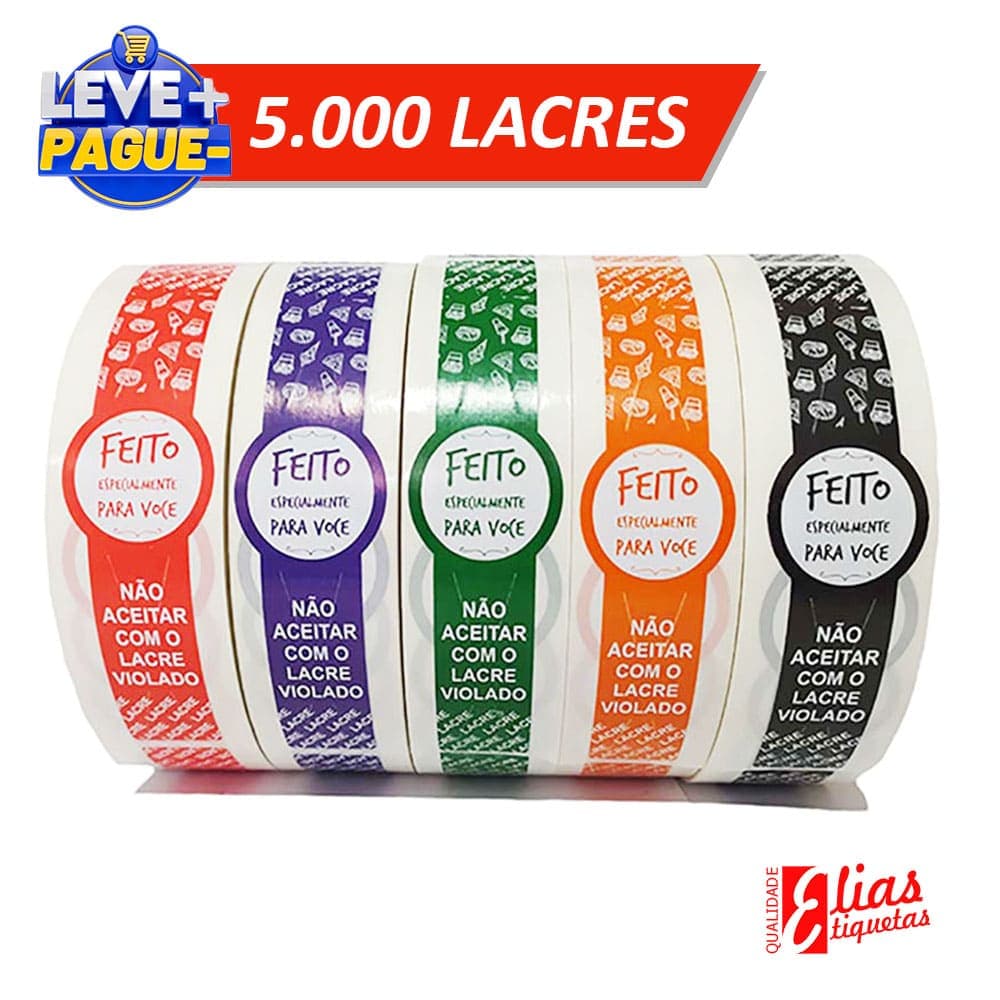 Lacre De Segurança Para Delivery - Modelo Especial - 5.000 Lacres