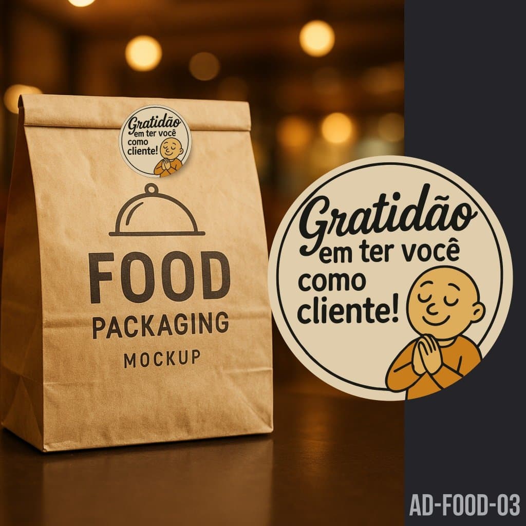 Lacre de Segurança Adesivo Para Sacos e Sacolas Delivery 5x5