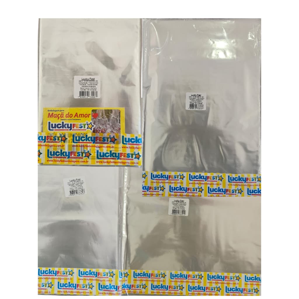 Saquinho Saco Pp Transparente 15x22 cm 15x30 cm 20x30 cm 25x30 cm -100 Unidades tipo celofane BOPP Saco Cristal Plástico
