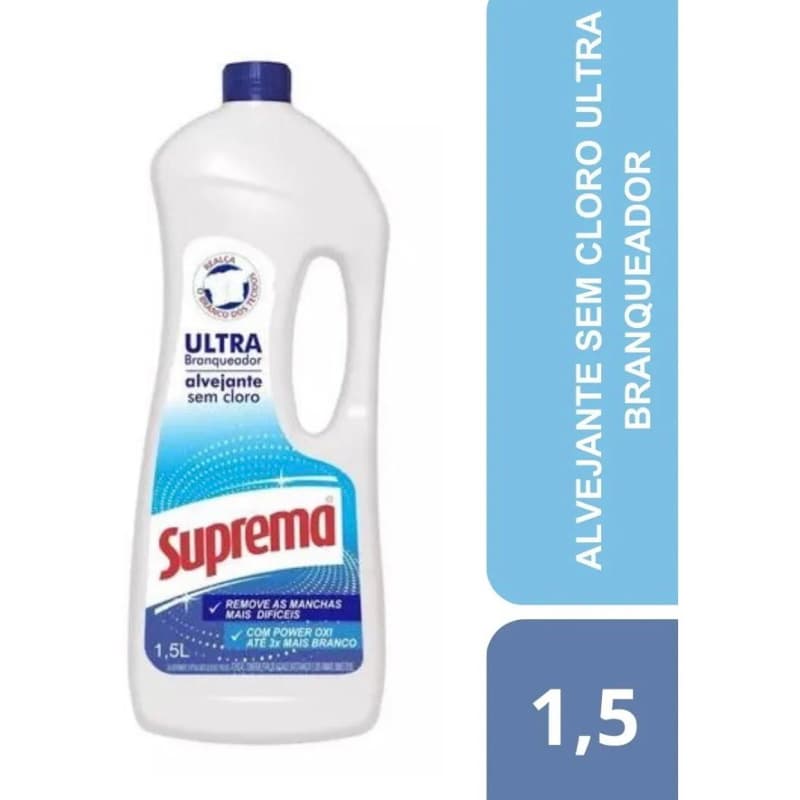 1 unidade Alvejante  sem Cloro Ultra Branqueador 1,5 L - Suprema