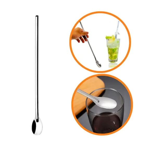 Colher Bailarina 30 cm em Inox para Suco Drinks -Original