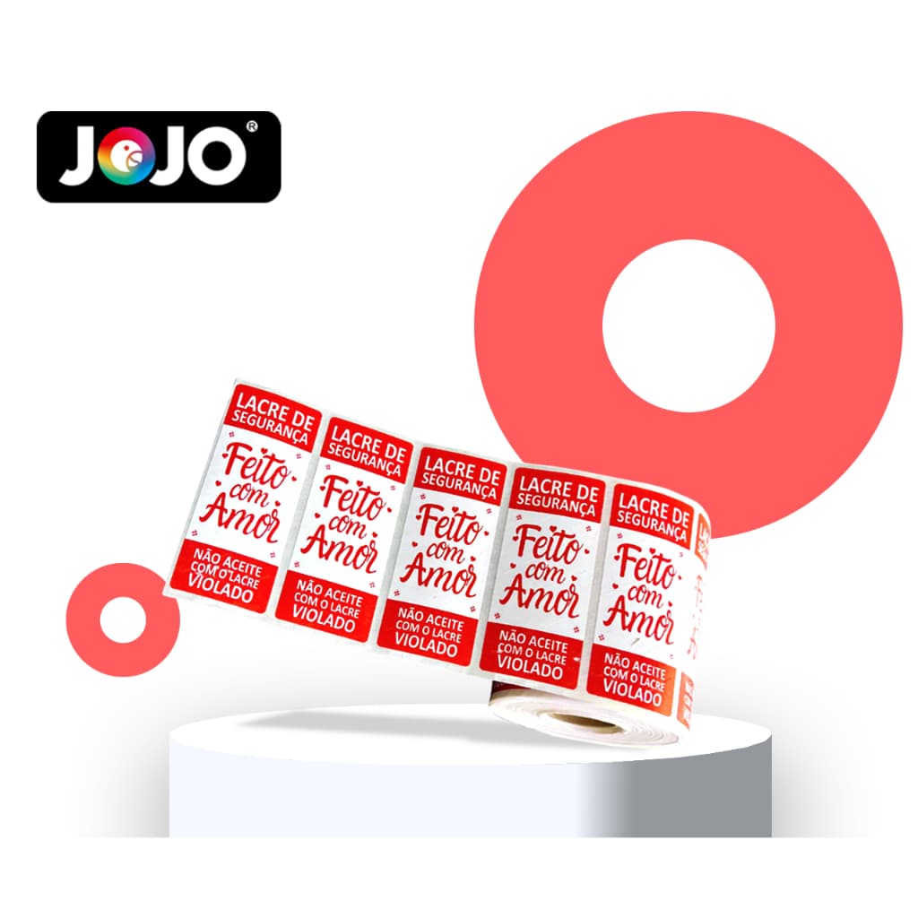 5 Rolos Etiqueta Adesiva Lacre de Segurança 1000 Etiquetas/Rolo 90x35mm Entregas Delivery Comidas Doces Ifood Uber Eats