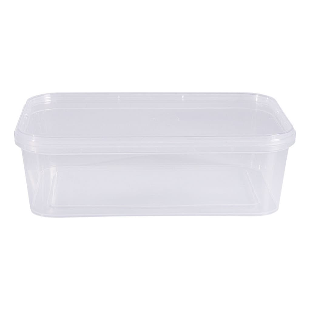 Pote Retangular Descartável com Tampa – 24 Unidades – Freezer/Micro-ondas – Ideal para Marmitas, Festas e Delivery