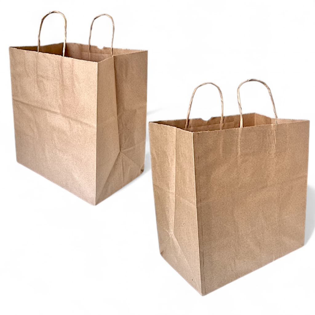 Sacolas Kraft Alça Torcida Food Delivery 30x31x19 - 100 Unid