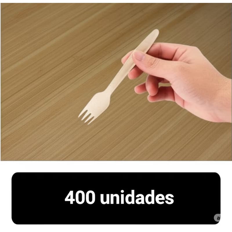 400 un Garfos de Madeira Descartável Biodegradável (granel) - Talge