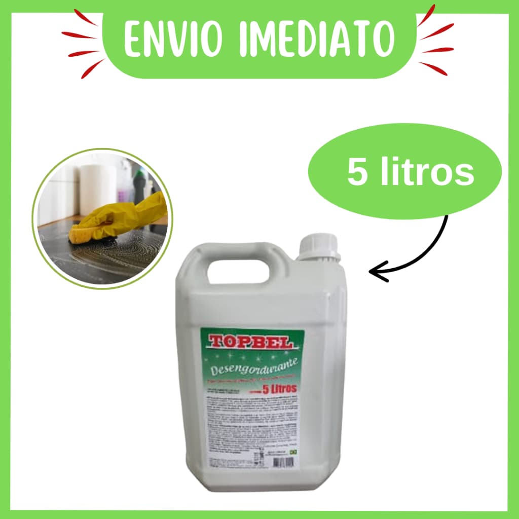 Desengordurante de 5 Litros Ideal para Cozinhas e Indústrias - Envio Imediato