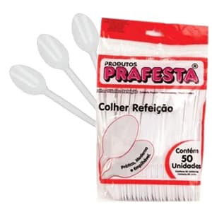 1.000 UN COLHER PARA SOBREMESA BRANCA C/20X50 UN