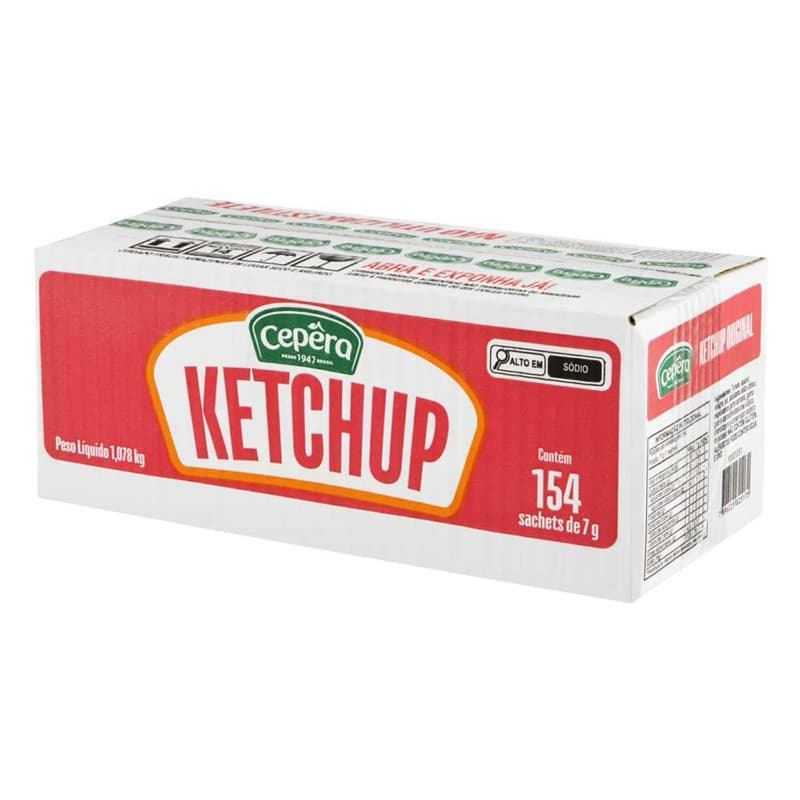 Caixa Ketchup Cepera 154 Sachês 7g