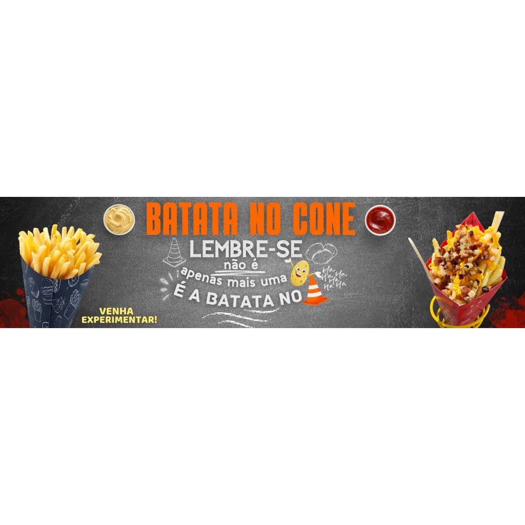 Adesivo Parede Decorativo Batata No Cone Frita Cheddar Fritas Decoração