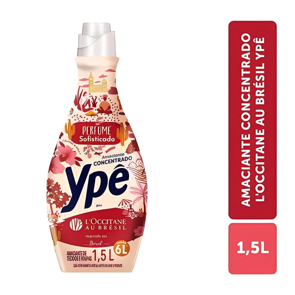 Amaciante Ypê L'occitane Perfume Sofisticado Intenso e Concentrado 1,5 L Lançamento Edição Limitada