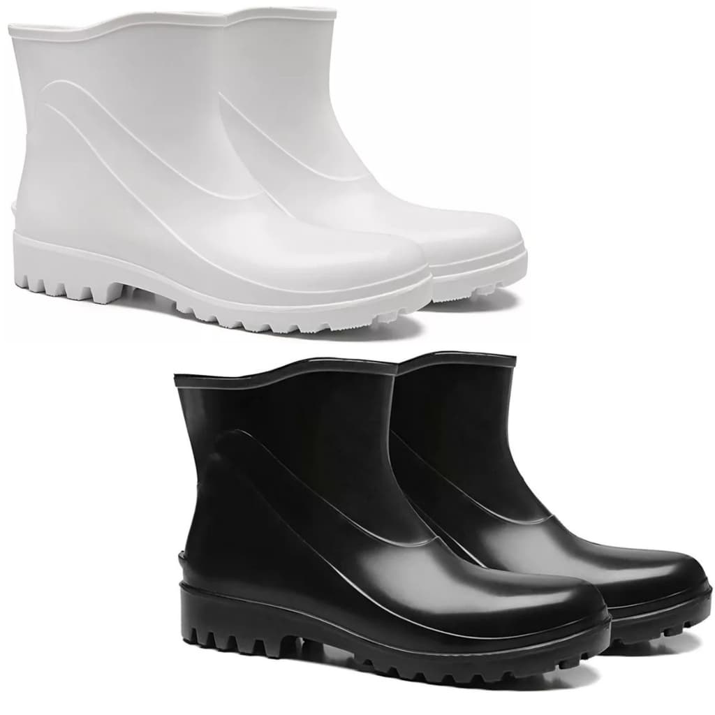 BOTA PVC CANO CURTO BRANCA OU PRETA RESISTENTE SEM FORRO AÇOUGUE HOSPITAL LIMPEZA BRACOL ACQUAFLEX