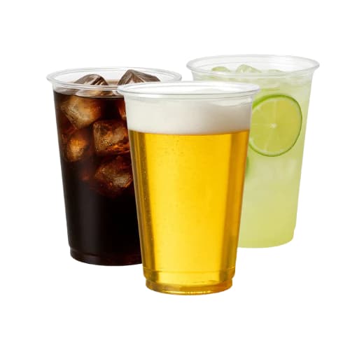 Copo Descartável Liso Transparente Copobras PP 300ml,400ml e 500ml para Chopp, Bebidas, Suco, Dose