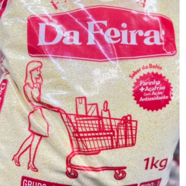 1 kg Farinha De Mandioca Com Açafrão Torrada Fina Tipo 1