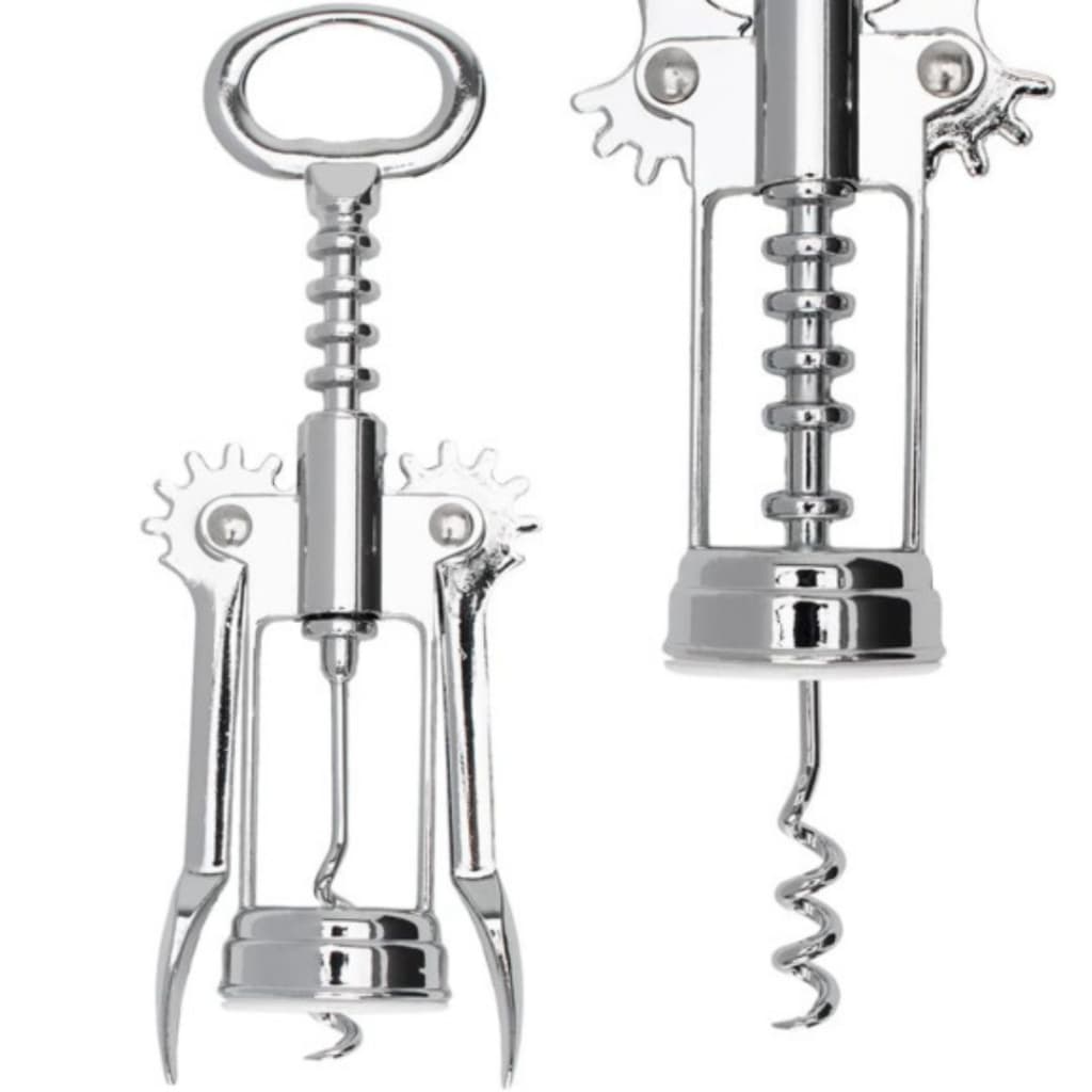 Saca Rolhas Sommelier Inox Premium 2 em 1 Abridor de Garrafas e Vinho Resistente