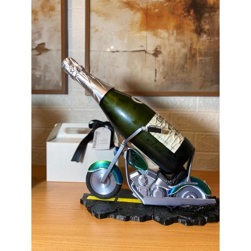 Suporte  para Vinho em formato de  Moto 3D  PORTA-GARRAFA– Decoração Bar e Adega | Figurarium Studio