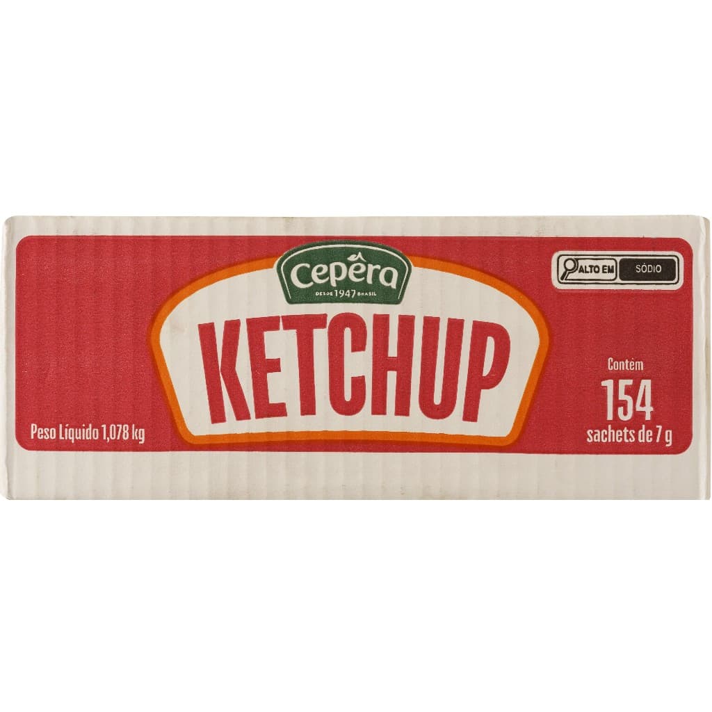Ketchup Cepêra - caixa c/ 154 saches de 7g
