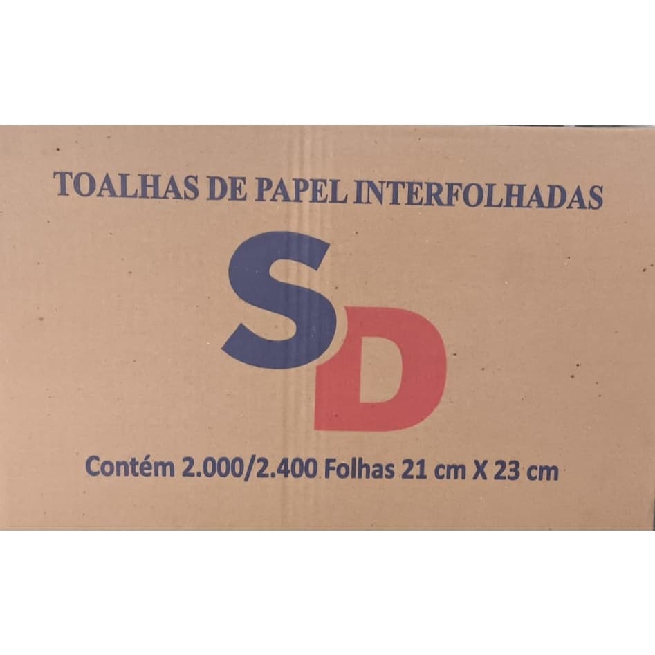 TOALHA INTERFOLHA 23X21CM CX COM 2000 FOLHAS DUPLA SD