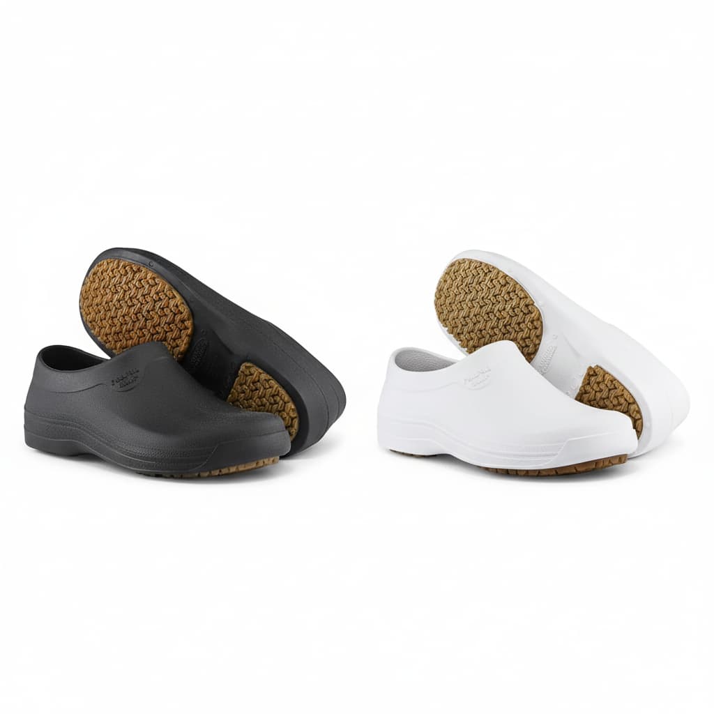 Sapato Cozinha Antiderrapante Branco E Preto C.a 45991