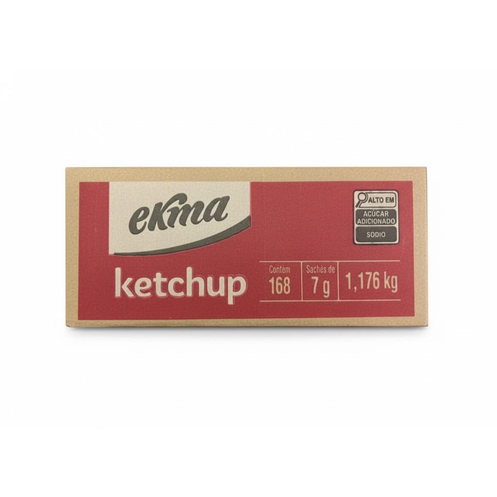 Ketchup Em Sachê Tradicional Caixa Com 168un Ekma