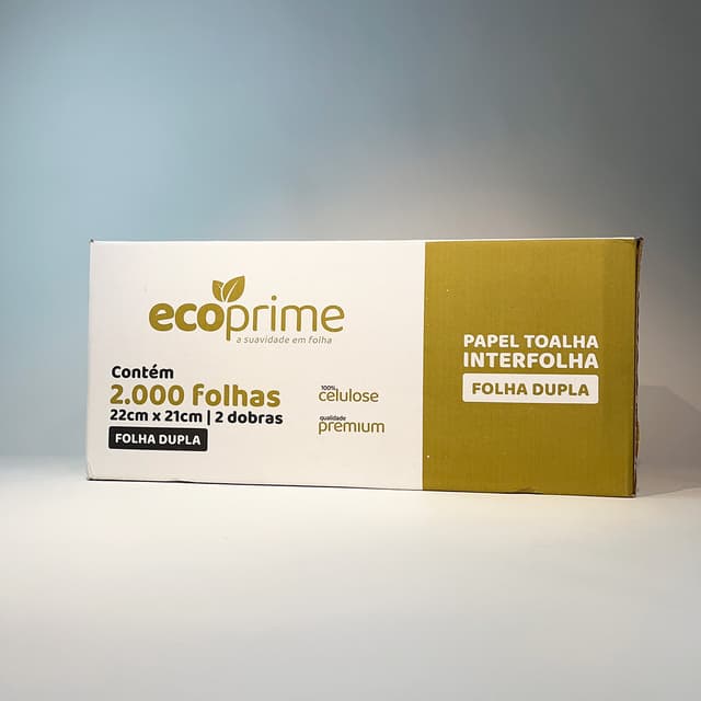 PAPEL TOALHA INTERFOLHA FOLHA DUPLA COM 2.000 FOLHAS (ECOPRIME) 22X21