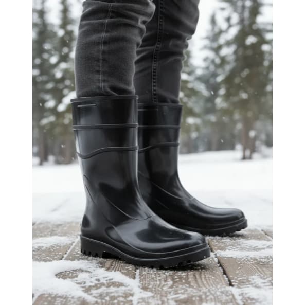 Bota Galocha Pvc Impermeável Cano Curto 260mm Preta Bracol