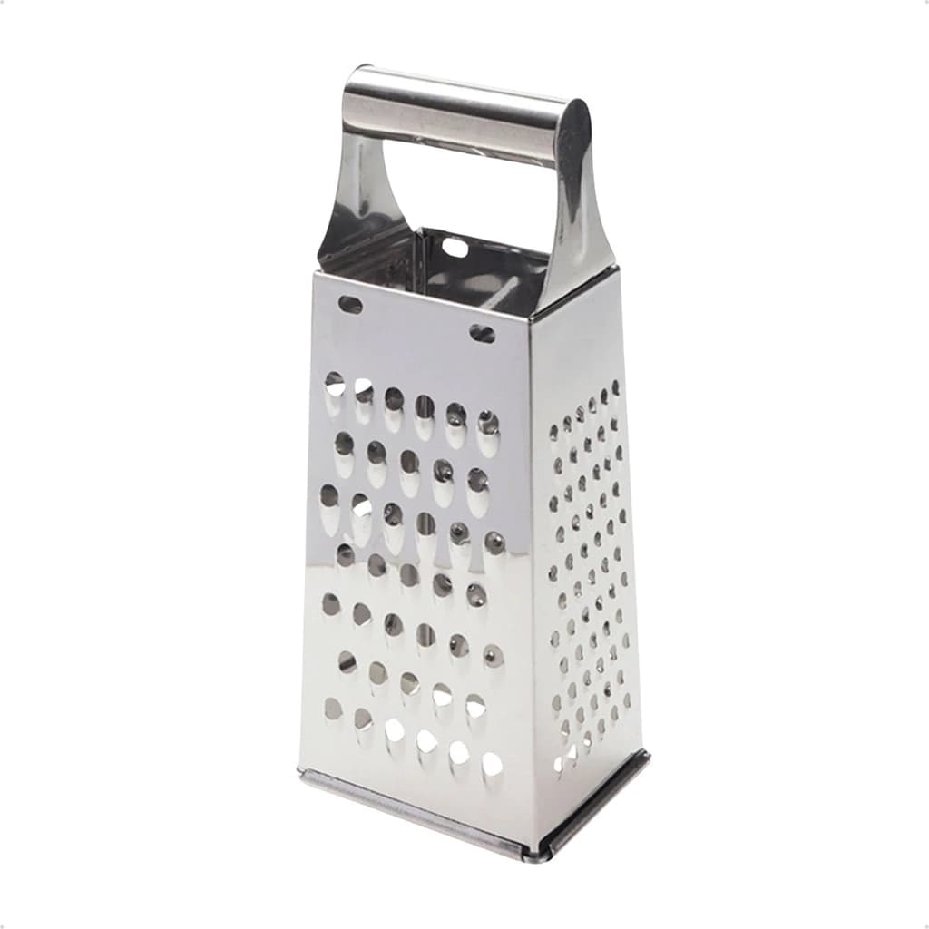 Ralador de legumes, queijo e frutas multiuso 4 faces 20,5 cm em aço inox para cozinha