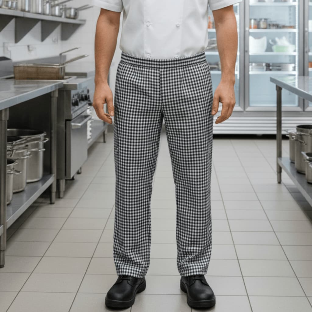 Calça Xadrez Cozinheiro Uniforme Unissex Chef Cozinha Pied Poule