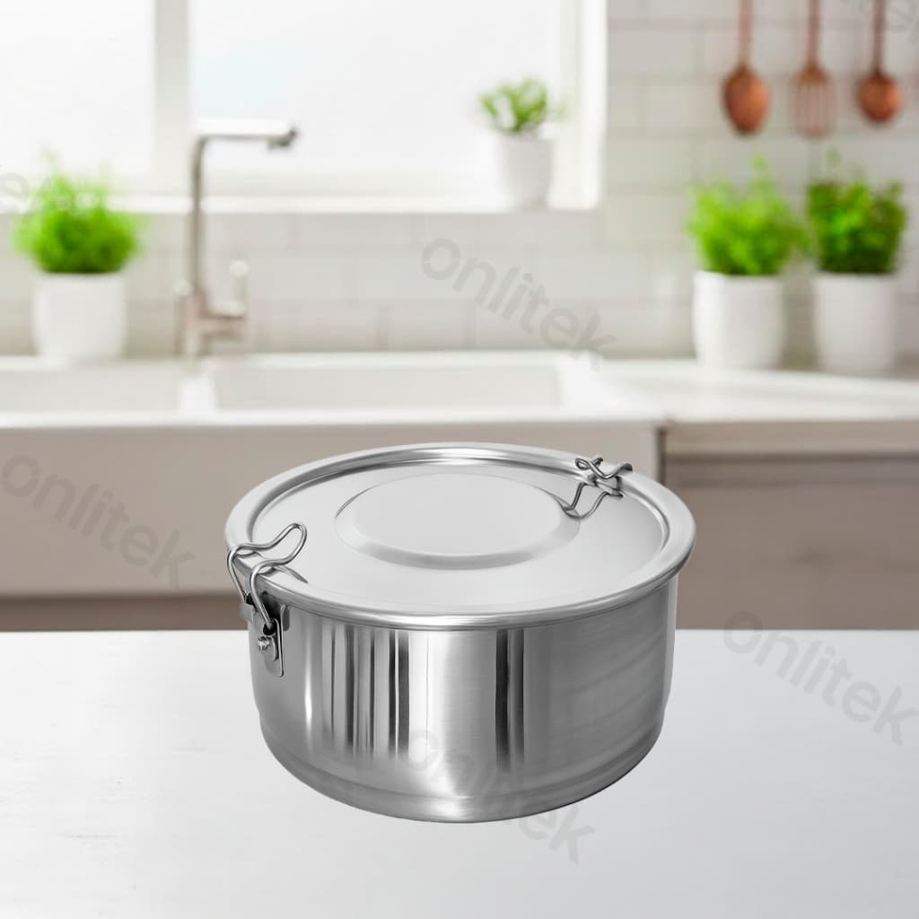 Marmita Alumínio 500ml 12cm Tampa Com Trava Resistente N12
