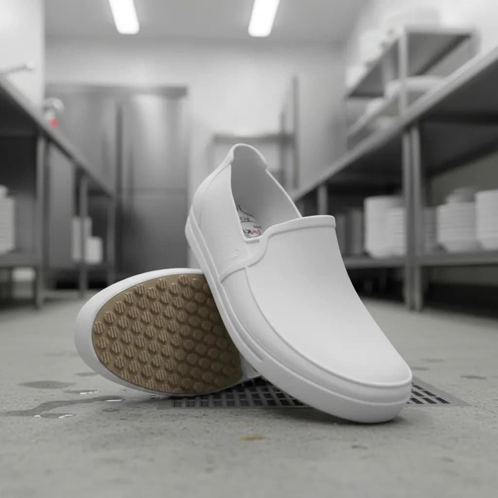 Sapato Tênis Ocupacional Masculino Antiderrapante Branco Limpeza / Enfermagem / Cozinha Sticky Shoes