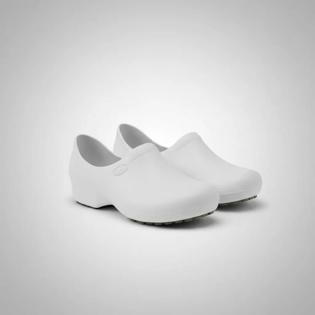 Sapato Ocupacional Antiderrapante Feminino Branco Limpeza Enfermagem Cozinha Sticky Shoes