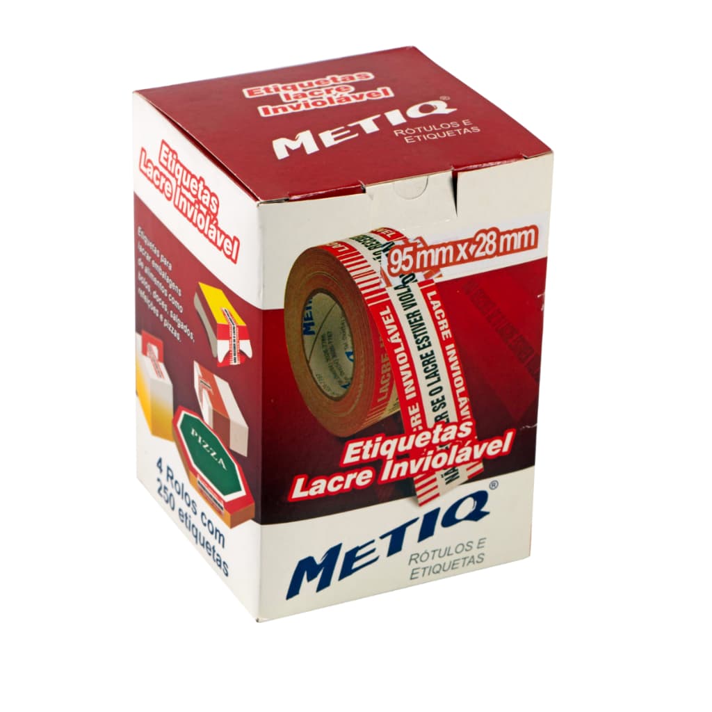 Etiquetas Lacre Delivery Inviolável, Lacre de Segurança  1.000 un (95x28mm)