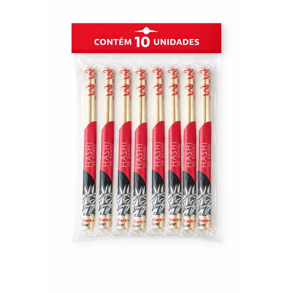Kit Com 30 Pares De Hashi P/ Sushi Descartavel Bambu