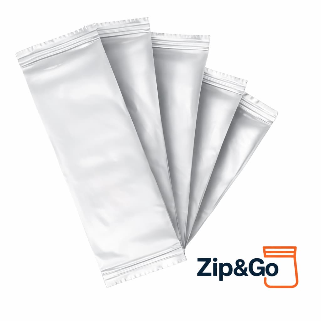 Kit 150/ 250/ 500 Saquinhos cartuchos com 2 Guardanapos 14 x 20cm Branco para Delivery