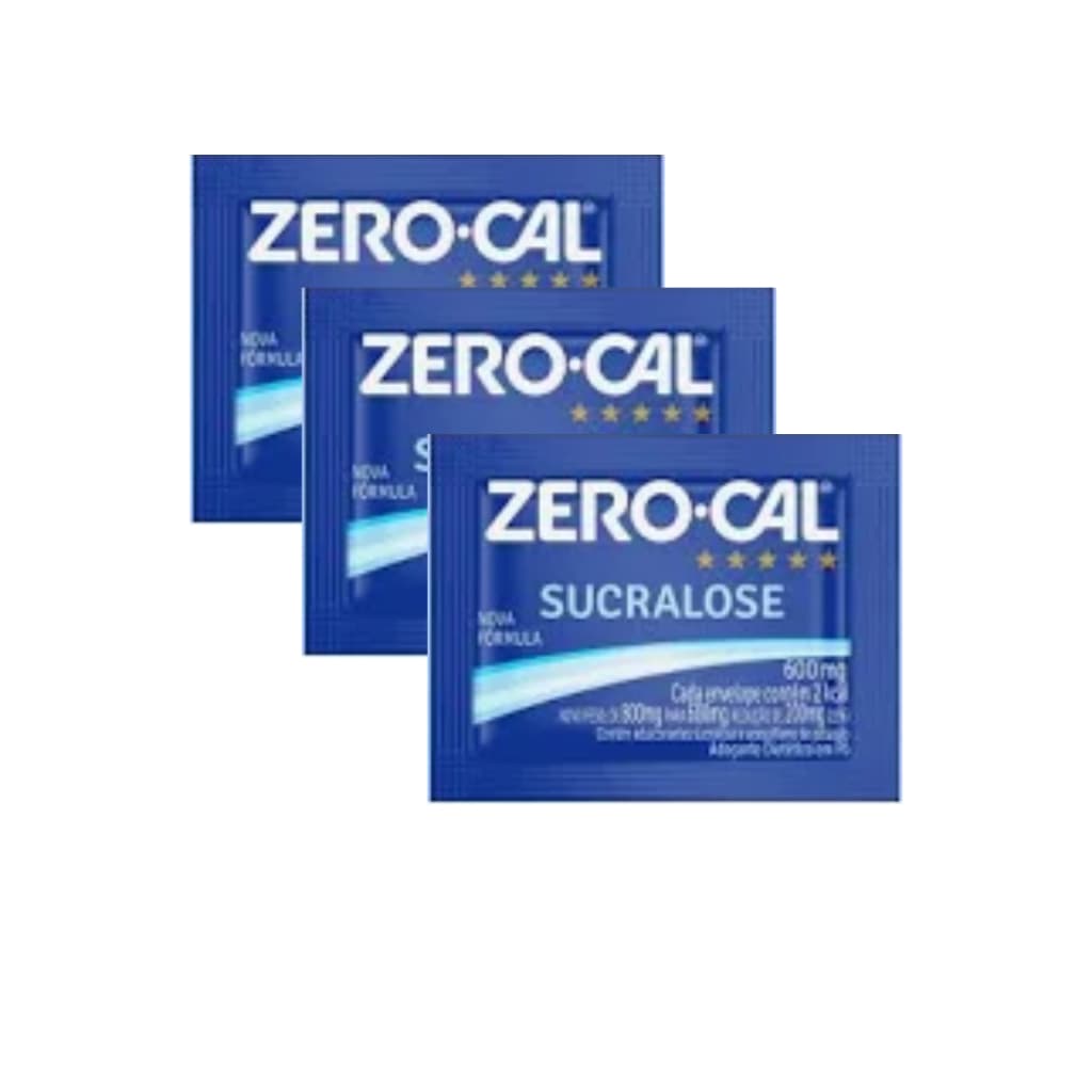 Adoçante Dietético Zero Cal Sucralose- Sachês com 600 mg Cada - 100 - 200 ou 300