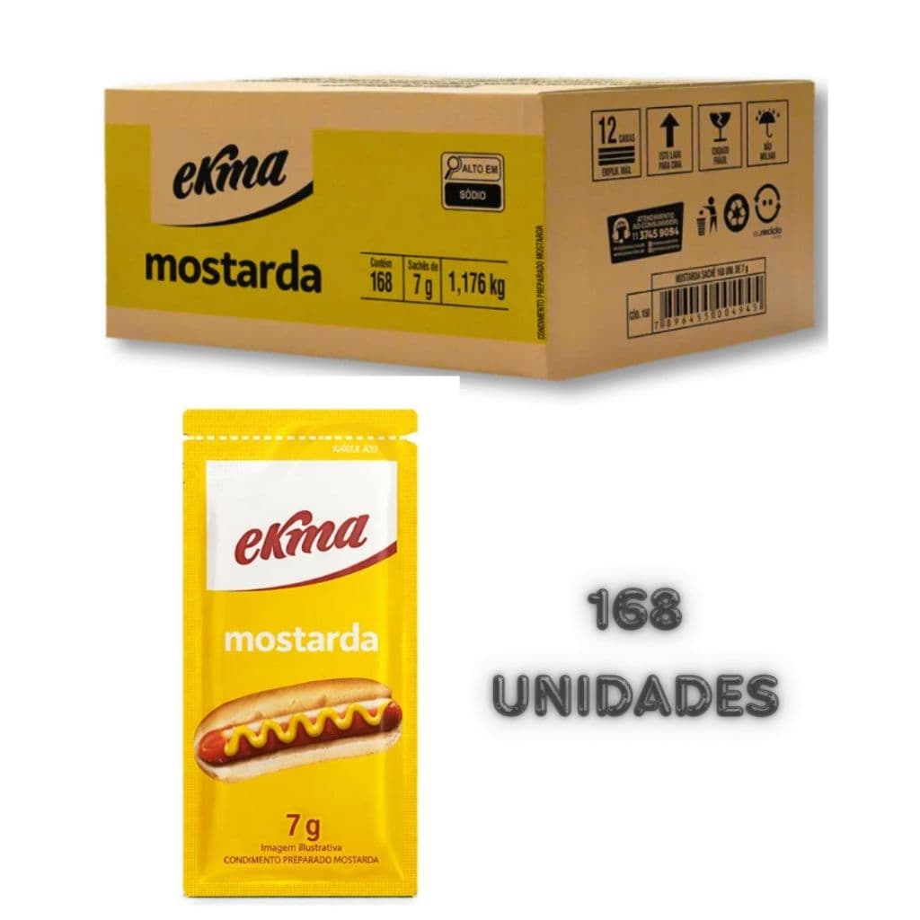 Mostarda em Sache Ekma Caixa com 168 Unidades - 7g