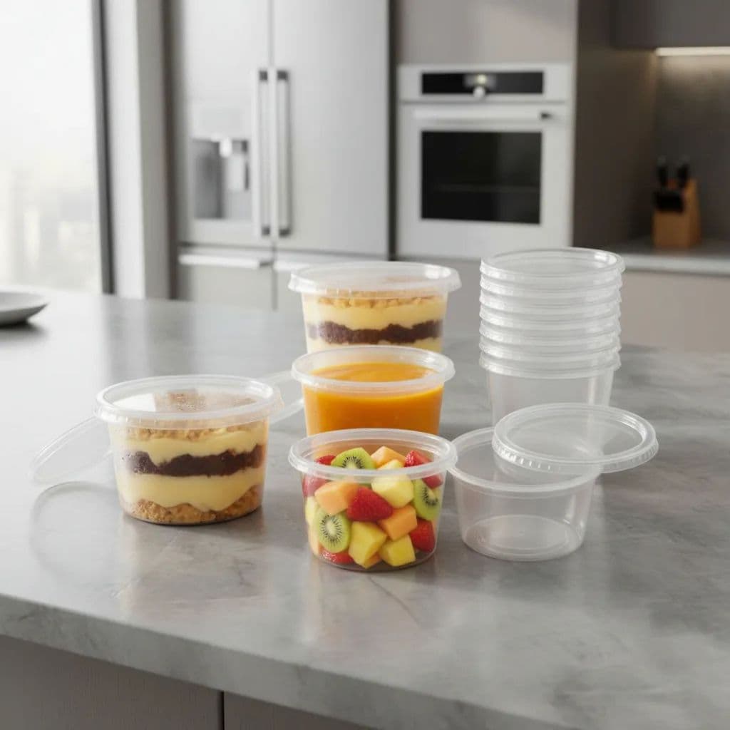 Pote Descartável 200ml Com Tampa Doces, Lanches Porções 50un Cristal