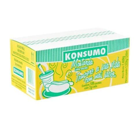 Mostarda Konsumo caixa com 153 saches de 6g cada