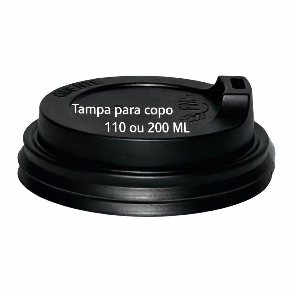 Tampa para Copo Biodegradável de Papel - 50 Unidades (110/170/200ML)